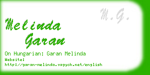 melinda garan business card